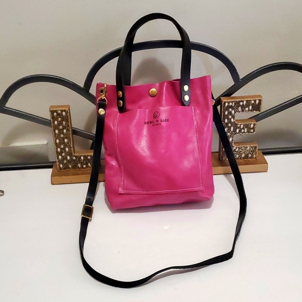 Howl + Hide Studio Magenta Mini Shelby Tote Bag